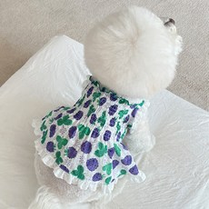 Bydamsoomi 狗狗水漾連身裙, 紫色