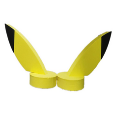 차량용 캐릭터 루프 장식 귀 스티커, 2개