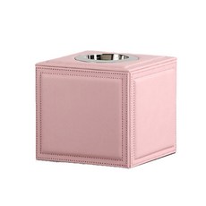 皮革方塊衛生紙盒, 粉色的, 1個