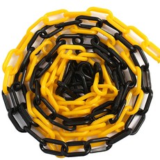 護欄線塑膠鏈 黑色黃色 6mm*25m, 1個