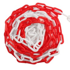 護欄線塑膠鏈 白色紅色 6mm*25m, 1個