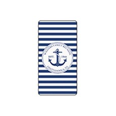 海洋藍條紋沙灘巾 70 x 35 cm, 03, 1個