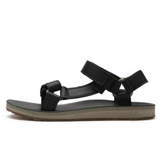 TeVa 女款經典款皮革帶涼鞋 1116637-BLK, 240mm, 黑色