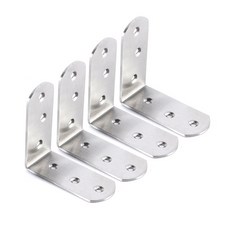 E.T.SHOP 圓形不鏽鋼角碼 高級型 大型 85 x 85 x 38mm, 4個