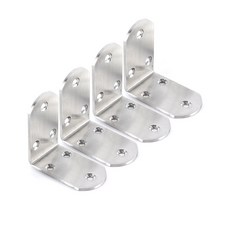 E.T.SHOP 圓形不鏽鋼角鐵 高級款 中型 65 x 65 x 38mm, 4個