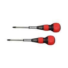 베셀 볼그립 파워 전공 드라이버 십자 빨간색 P.2 x 100 mm V220, 2개