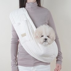 AMYLOVESPET 寵物外出單肩斜背包, 象牙
