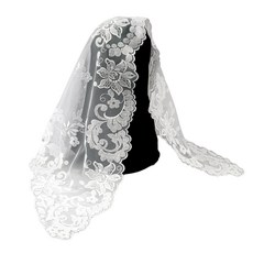 Clara Misabo 藝廊彌撒頭紗, 單一顏色, 1個