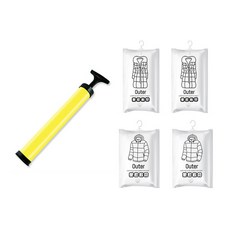 Apple Cat衣架壓縮袋 大型 2入+小型 2入+壓縮器