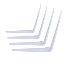 ZioBiz L型擱板支架 DIY XL, 白色, 4個