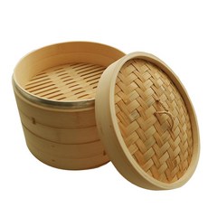 雙層竹編蒸籠, 27厘米, 1個
