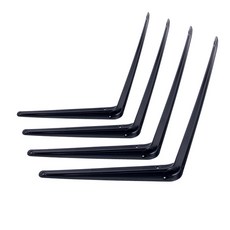 ZioBiz L型擱板支架組, 黑色, 4個