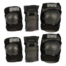 VLLU 孩童直排輪護具 3種 2入組, 黑色的