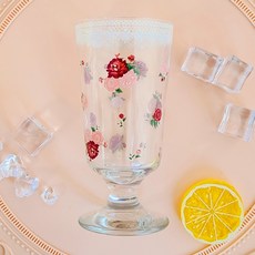 Ruby Coco蕾絲高腳玻璃酒杯 玫瑰, 280毫升, 1個