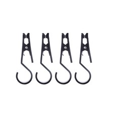 어스세이버 강력 고정 후크 홀더 4p, 블랙, 1개