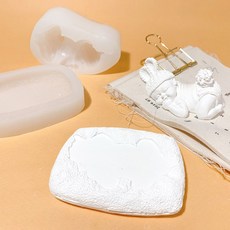 AngleThing Angel is Here 嬰兒和靠墊矽膠模具 2 件套, 單色