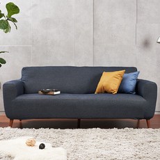 LIVING MORE 丹寧風奈米沙發套, 黑丹寧