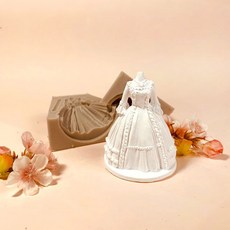 貴族風優雅洋裝雙面立體矽膠模具, 單一顏色