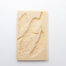 角物羽毛孔雀大鼓矽膠模具, 單色