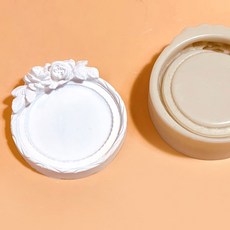 AngleThing 雙花圓框矽膠模具, 單色