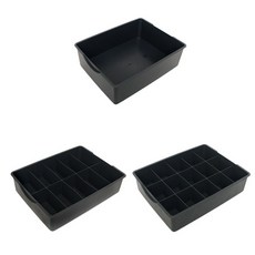 Roomt 內衣收納袋 3 件套木炭, Charcoal, 1組