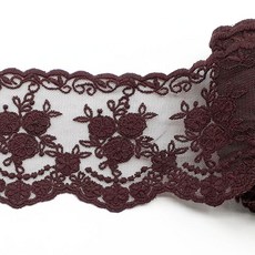 棉紗愛情的叛亂蕾絲 90cm, 巧克力棕色, 1入