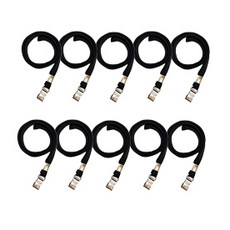 單圈項鍊繩, 10個, 黑色