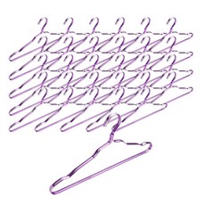 鋁製簡約衣架, 紫色, 30個