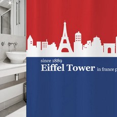 浴簾 sc34+不鏽鋼掛鉤 12入+掛桿 白色組合, 1套