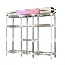 Tanni Ne掛衣架型簡易衣櫃 BGN065 170cm, 銀色