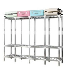 Tanniye掛衣架型簡易衣櫃 BGN065 205cm, 銀色