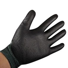 PU工作沾膠手套 L號, 黑色, 100入