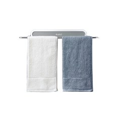 Salrim Manyeo 多用途粘性不銹鋼毛巾架 M + 膠帶, 灰色的, 1個