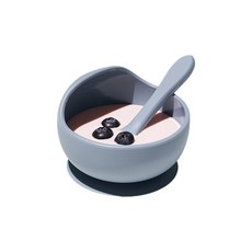 Coaa Coaa 嬰兒吸附式餐碗 (附湯匙), 藍色, 1組