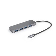 [쿠팡수입] 만듦 4포트 USB 3.1 Gen1 허브 메탈 Type-C 20cm PEC-H080-C, 혼합색상, 1개