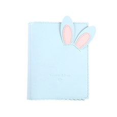 皮革兔子標準寶麗來迷你相冊, 藍色, 16張