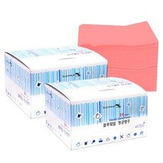 블루웨일 빨아쓰는 행주 핑크 50매, 50개입, 2개
