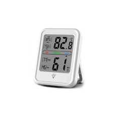 WISEFIT 背光溫濕度計, 白色, 1個