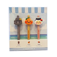 JEJU PONGDANG Pongdang Family濟州島角色造型圓珠筆 3入組, 混色, 1組