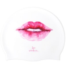 DoudaSwim Lips 矽膠泳帽, 白色的