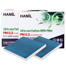 HANiL FILTER 車用 PM 0.3 活性碳冷氣濾網, GG147, 2個
