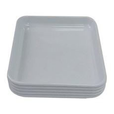 入門級長方形花盆水盤白色 6 號 5p, 白色的