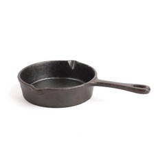캠핑용 무쇠 주물 스킬렛 원형 13cm, 혼합색상, 1개
