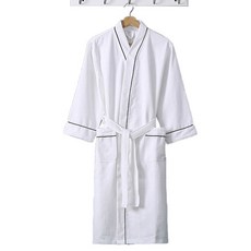 THE ZAKKA Modern Line 華夫格浴袍 XL, 白色的, 1個