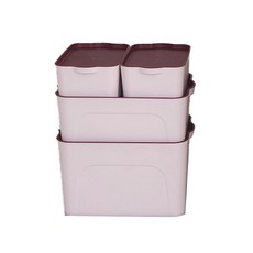 Market A Living Box 多功能收納盒套組, 粉色, 1組