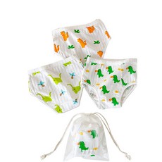 ZYZ 噴火恐龍 男童網眼三角內褲 3件組 + 收納袋組合