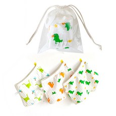 ZYZ 噴火恐龍 男童網眼四角內褲 3件組 + 收納袋組合