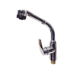 單孔側噴式廚房營業場所水龍頭, 1個