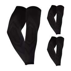 SKIN COOLER 壓力涼感袖套 3件組, 黑色, 3個