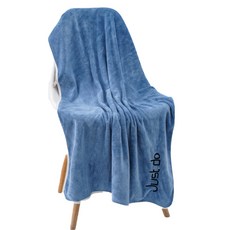 超細纖維浴巾 L號 300g, 藍色, 1個